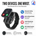 2-in-1 Smartwatch with Built-In Wireless Earbuds