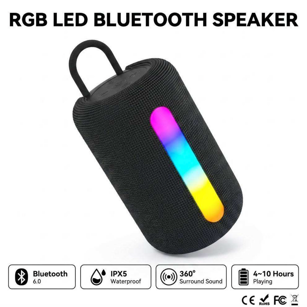 RGB LED Rechargeable Waterproof Portable Speaker