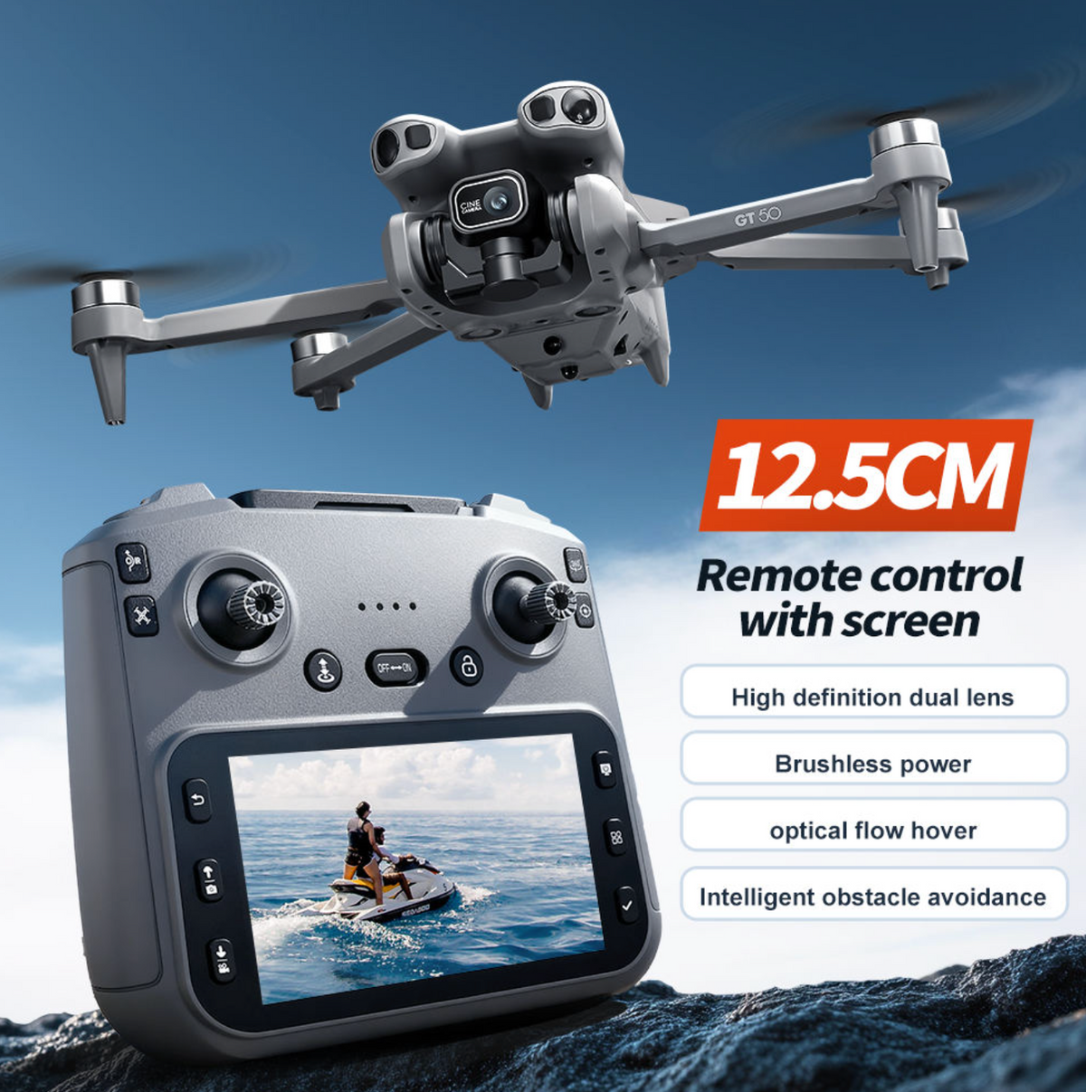 Drone with Dual Cameras & Obstacle Avoidance