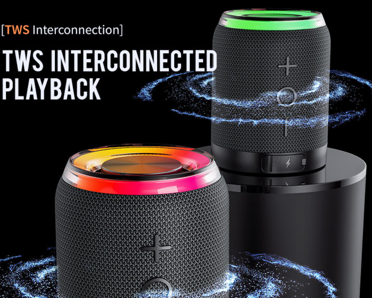 Split-Type Bluetooth Speakers with RGB LED Lights